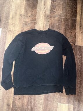 Dickies Black Crewneck Sweatshirt with Logo Patch